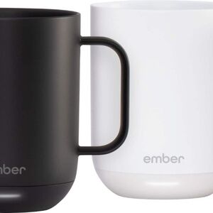 TWO Ember Temperature Control Mugs 2 in Black and White with Power Source